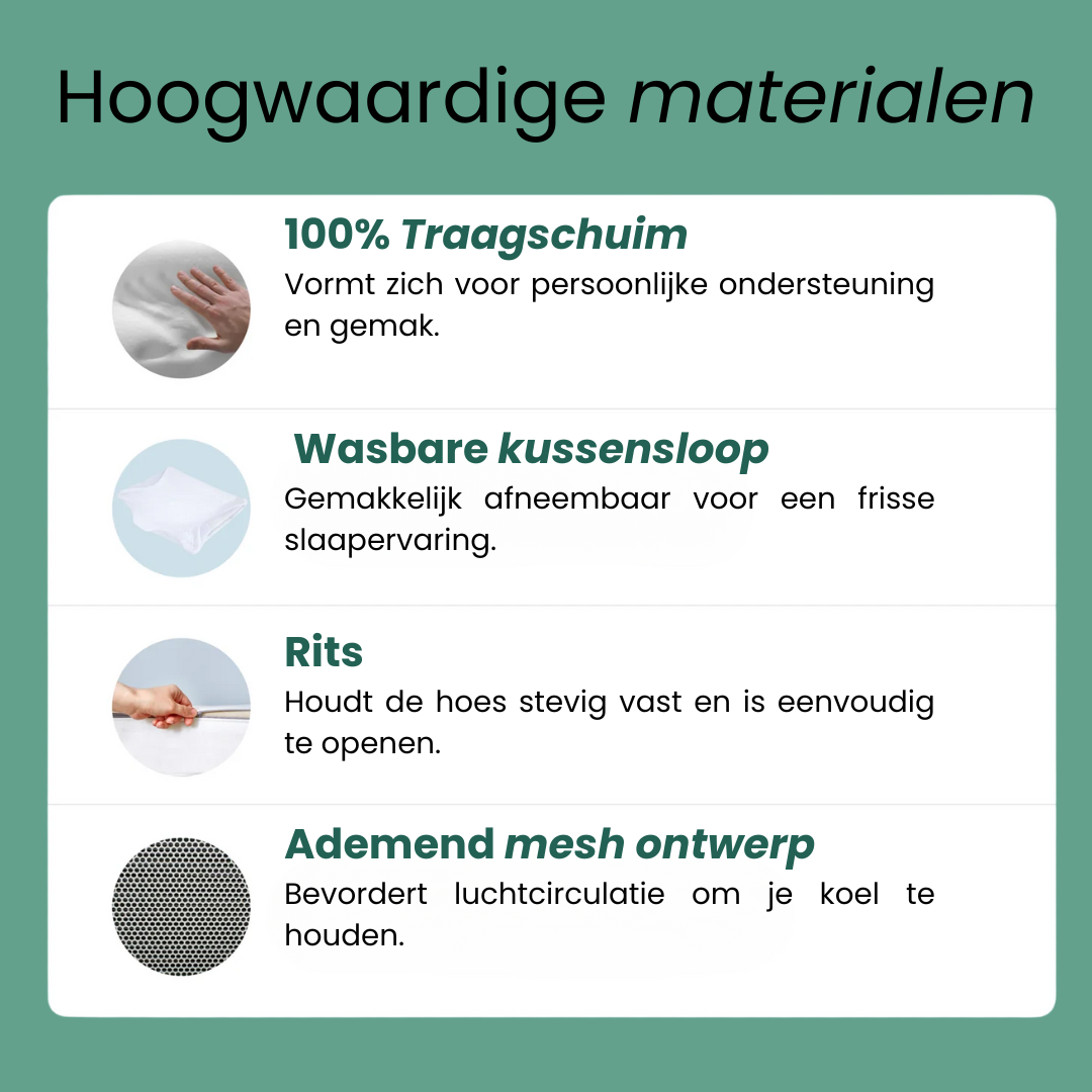 SleepFlow - Premium Kussen Voor Pijnverlichting