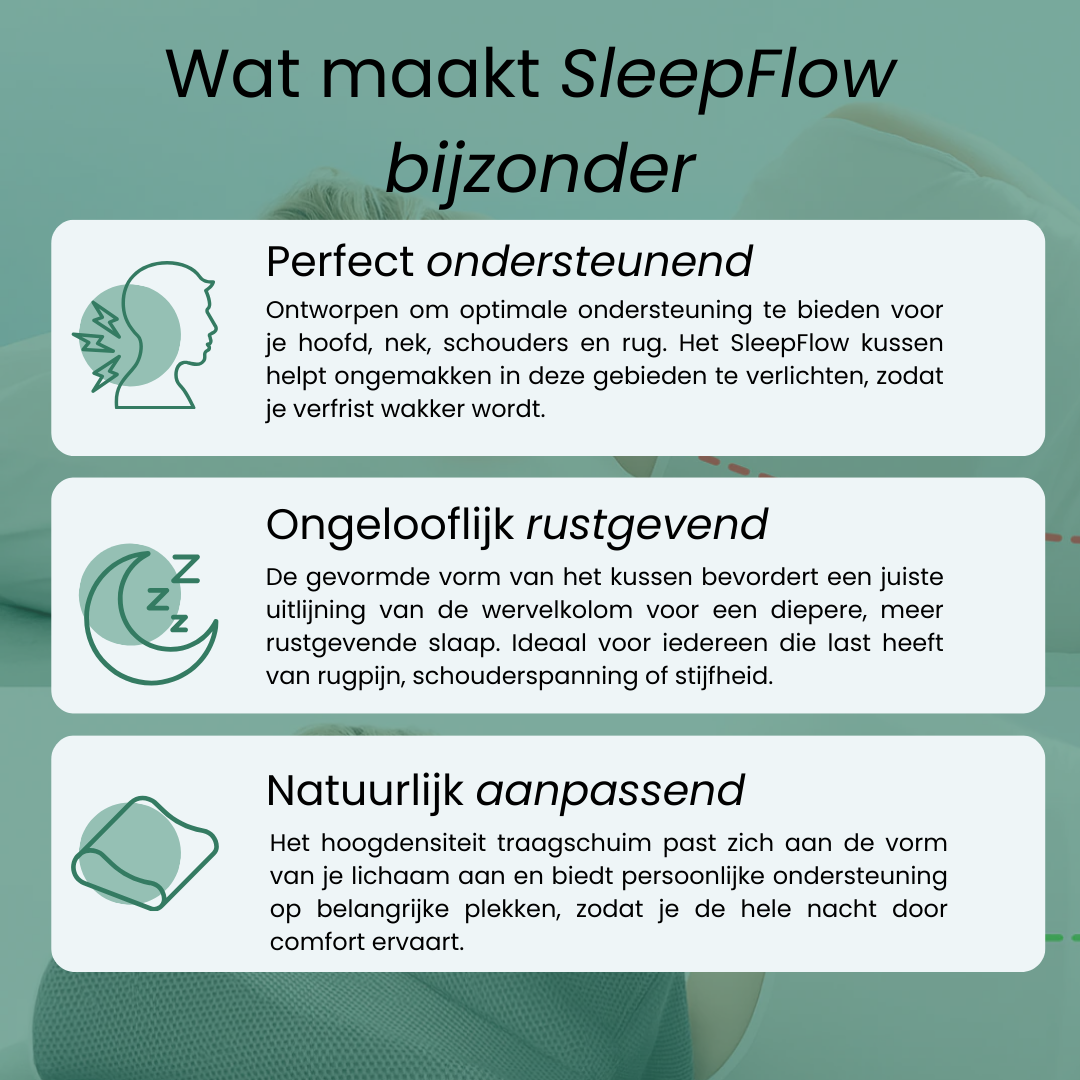 SleepFlow - Premium Kussen Voor Pijnverlichting